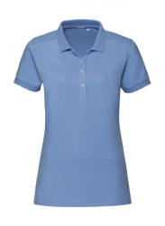 Russell Europe Női rövid ujjú galléros póló Russell Europe Ladies' Fitted Stretch Polo M, Ég kék