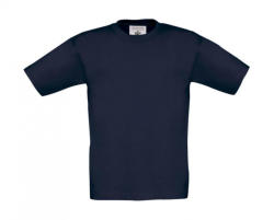 B&C Collection Gyerek rövid ujjú póló B and C Exact 190/kids T-Shirt 5/6 (110/116), Sötétkék (navy)