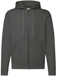 Fruit of the Loom Férfi Pulóver Kapucnis Hosszú ujjú Fruit of the Loom Classic Hooded Sweat Jacket - S, Világos grafitszürke