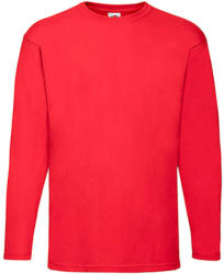Fruit of the Loom Férfi póló Hosszú ujjú Fruit of the Loom Value Weight LS T - XL, Piros