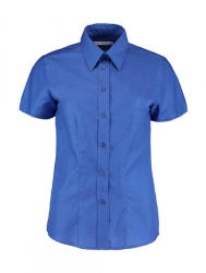 Kustom Kit Női rövid ujjú blúz Kustom Kit Women's Tailored Fit Workwear Oxford Shirt SSL 2XL (18), Italian kék