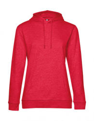 B&C Collection Női kapucnis hosszú ujjú pulóver B and C #Hoodie /women French Terry XS, Heather Piros