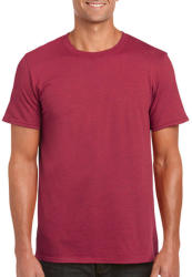 Gildan Férfi póló Rövid ujjú Gildan Softstyle Ring Spun T-Shirt - 2XL, Antik meggypiros
