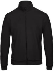 B&C Collection Férfi Felső hosszú ujjú B&C Full Zip Sweatjacket Unisex - WUI26 - 2XL, Fekete