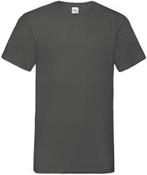 Fruit of the Loom Férfi póló Rövid ujjú Fruit of the Loom Valueweight V-Neck-Tee - XL, Világos grafitszürke