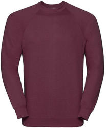 Russell Férfi pulóver hosszú ujjú Russell Europe Raglan Sweatshirt - XL, Burgundi vörös
