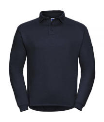 Russell Europe Uniszex hosszú ujjú galléros póló munkaruha Russell Europe Heavy Duty Collar Sweatshirt S, Sötétkék (navy)