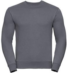 Russell Férfi pulóver hosszú ujjú Russell Europe Authentic Set-In Sweatshirt - 2XL, Konvoj szürke