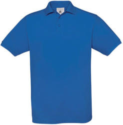 B and C Férfi galléros póló rövid ujjú B&C Piqué Polo Safran - PU409 - M, Királykék