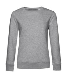 B&C Collection Női hosszú ujjú organikus pulóver B and C Organic Crew Neck /women French Terry M, Heather szürke