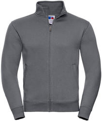 Russell Férfi pulóver hosszú ujjú Russell Europe Men's Authentic Sweat Jacket - XS, Konvoj szürke