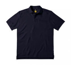 B and C Férfi rövid ujjú galléros póló munkaruha B and C Skill Pro Workwear Pocket Polo 2XL, Sötétkék (navy)