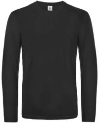 B&C Collection Férfi hosszú ujjú póló B&C #E190 LSL -4XL, Fekete