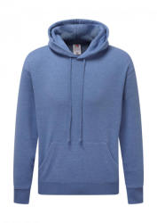 Fruit of the Loom Uniszex kapucnis hosszú ujjú pulóver Fruit of the Loom Premium Hooded Sweat 2XL, Retró Heather Királykék