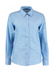 Kustom Kit Női hosszú ujjú blúz Kustom Kit Women's Tailored Fit Workwear Oxford Shirt XL (16), Világos kék