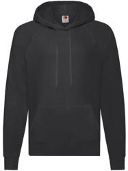 Fruit of the Loom Férfi Pulóver Kapucnis Hosszú ujjú Fruit of the Loom Lightweight Hooded Sweat - 2XL, Fekete