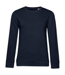 B&C Collection Női hosszú ujjú organikus pulóver B and C Organic Crew Neck /women French Terry XS, Sötétkék (navy)