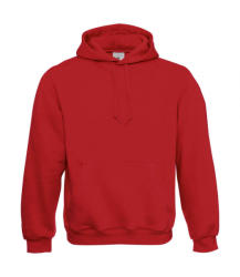 B&C Collection Férfi kapucnis hosszú ujjú pulóver B and C Hooded Sweatshirt 3XL, Piros