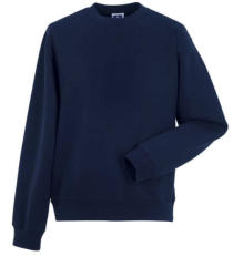 Russell Férfi pulóver hosszú ujjú Russell Europe Authentic Set-In Sweatshirt - L, Sötétkék (navy)