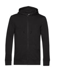 B&C Collection Férfi kapucnis hosszú ujjú organikus pulóver B and C Organic Zipped Hooded 3XL, Teljesen fekete