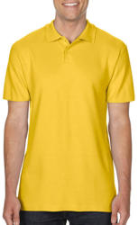 Gildan Férfi Galléros póló Rövid ujjú Gildan Softstyle Adult Double Pique Polo - S, Daisy (százszorszép sárga)