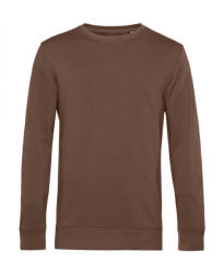 B&C Collection Uniszex hosszú ujjú organikus pulóver B and C Organic Crew Neck French Terry XS, Mocha