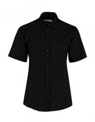 Kustom Kit Női rövid ujjú blúz Kustom Kit Women's Tailored Fit City Shirt SSL 2XL (18), Fekete