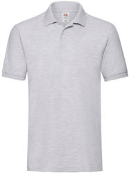 Fruit of the Loom Férfi Galléros póló Rövid ujjú Fruit of the Loom Premium Polo - S, Heather szürke
