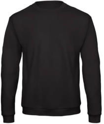 B&C Collection Férfi Felső hosszú ujjú B&C Crewneck Sweatshirt Unisex - WUI23 - 4XL, Fekete