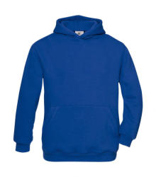 B&C Collection Gyerek kapucnis hosszú ujjú pulóver B and C Hooded/kids Sweat 7/8 (122/128), Királykék