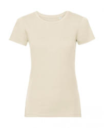 Russell Europe Női rövid ujjú organikus póló Russell Europe Ladies' Pure Organic Tee XS, Naturál