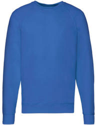 Fruit of the Loom Férfi pulóver hosszú ujjú Fruit of the Loom Lightweight Raglan Sweat - M, Királykék