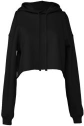 Bella+Canvas Női kapucnis hosszú ujjú pulóver Bella Canvas Women's Cropped Fleece Hoodie XL, Fekete
