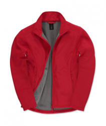 B&C Collection Férfi hosszú ujjú Softshell B and C ID. 701 Softshell Jacket 3XL, Piros/Meleg Szürke