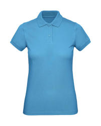 B and C Női rövid ujjú organikus galléros póló B and C Organic Inspire Polo /women XS, Türkizkék