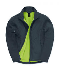 B&C Collection Férfi hosszú ujjú Softshell B and C ID. 701 Softshell Jacket S, Sötétkék/Neon Zöld
