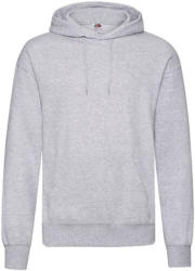Fruit of the Loom Férfi Pulóver Kapucnis Hosszú ujjú Fruit of the Loom Classisc Hooded Sweat - M, Heather szürke