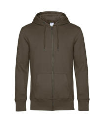 B&C Collection Férfi kapucnis hosszú ujjú pulóver B and C KING Zipped Hooded XS, Khaki