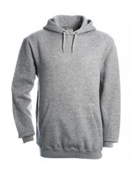 B&C Collection Férfi kapucnis hosszú ujjú pulóver B and C Hooded Sweatshirt L, Heather szürke