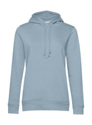 B&C Collection Női kapucnis hosszú ujjú organikus pulóver B and C Organic Hooded /women S, Kék köd