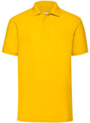 Fruit of the Loom Férfi Galléros póló Rövid ujjú Fruit of the Loom Polo Blended Fabric - 3XL, Napraforgó sárga
