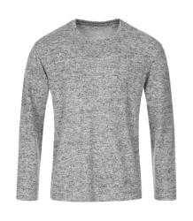Stedman Férfi hosszú ujjú kötött felső Stedman Knit Long Sleeve 2XL, Világos szürke Melange