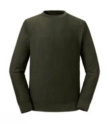 Russell Női hosszú ujjú organikus pulóver Russell Europe Pure Organic Reversible Sweat 3XL, Sötét oliva zöld