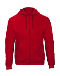 B&C Collection Férfi kapucnis hosszú ujjú pulóver B and C ID. 205 50/50 Hooded Full Zip Sweat Unisex M, Piros