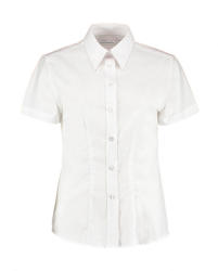 Kustom Kit Női rövid ujjú blúz Kustom Kit Women's Tailored Fit Workwear Oxford Shirt SSL 3XL (20), Fehér