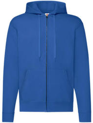 Fruit of the Loom Férfi Pulóver Kapucnis Hosszú ujjú Fruit of the Loom Classic Hooded Sweat Jacket - M, Király kék