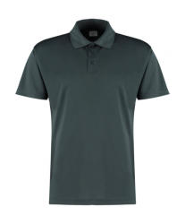 Kustom Kit Férfi rövid ujjú galléros póló Kustom Kit Regular Fit Cooltex Plus Micro Mesh Polo 3XL, Grafitszürke