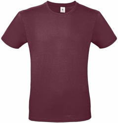 B and C Férfi rövid ujjú póló B&C #E150 T-Shirt -XL, Burgundi vörös