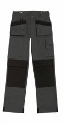 B and C Uniszex nadrág munkaruha B and C Performance Pro Workwear Trousers 46", Steel Szürke/Fekete