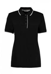 Kustom Kit Női rövid ujjú galléros póló Kustom Kit Women's Classic Fit Essential Polo 2XL, Fekete/Fehér